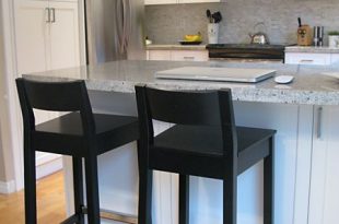 Kitchen bar stools. Black, wooden? With chair back. (With images .