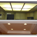 Kitchen Coffered ceiling giving your kitchen a much larger feel .