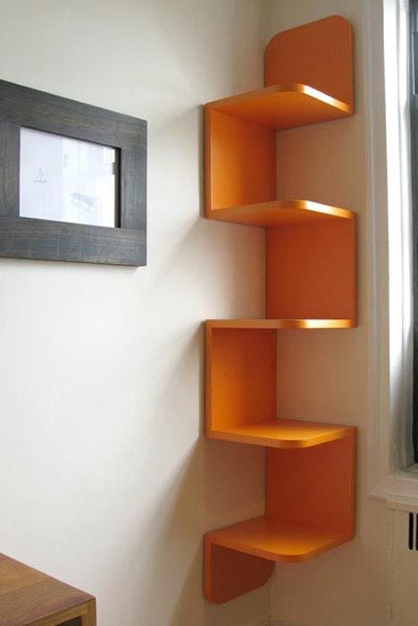 Designer Wooden Corner Shelves Wall
  Mounted