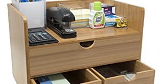 Amazon.com : Sorbus 3-Tier Bamboo Shelf Organizer for Desk with .