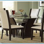New Glass top Dining Table Set 6 Chairs | Glass dining room table .