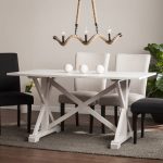 Southern Enterprises Cardwell Distressed Farmhouse Dining Table .