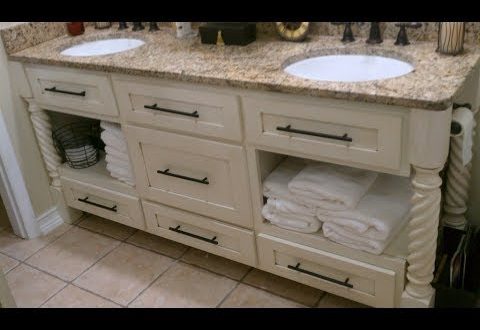 distressed white bathroom vanity - lanzhome.com