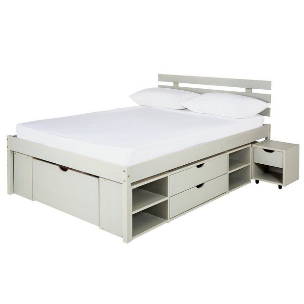 Buy Argos Home Ultimate Storage Grey Small Double Bed Frame .