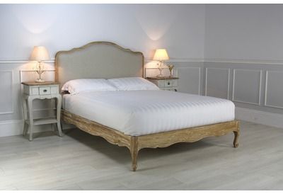 GB49-4 French Limed Oak Upholstered LFB | Grosvenor Beds Ltd | Oak .