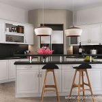 Simple European Style of White Kitchen Cabinet OP16-PVC07- OPPEIN .