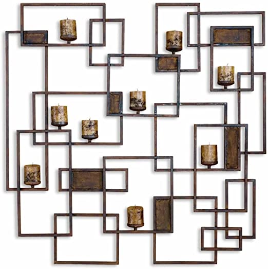 Amazon.com: Extra Large Contemporary Geometric Wall Candle Sconce .