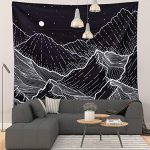 Amazon.com: Grace Store Mountain Tapestry Black and White Tapestry .