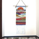 Small tapestry, small hand woven wall hanging, tapestry wall art .