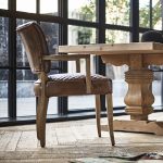 Leather & Fabric Dining Chairs - Mimi Quilt with Arm | Timothy .