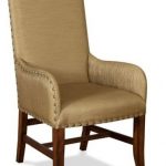 Gold Luxe Arm Dining Chair | Leather side chair, Dining chairs .
