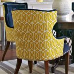 chairs upholstered in two different fabrics can have real pop .
