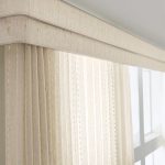 Sheer Vertical Blind: Cascade, Champagne 2080; Double Round Corner .