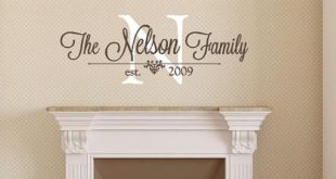Family Monogram Wall Decal Personalized Family Wall Decal | Et