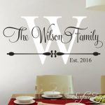 Personalized Family Name Monogram Wall Decal Vinyl Wall Art Wilson .
