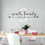 Personalized Family Name Monogram Wall Decal Vinyl Wall Art Smith .