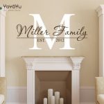 Family Name Personalized Monogram Wall Decal Living Room Decor .