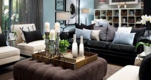 Living Room Decorating Ideas With Black Leather Sofa / Furniture .