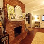 Family Room | Red brick fireplaces, Brick fireplace, Brick .