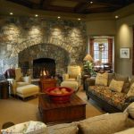 family room decorating ideas with fireplace | ... with Colonial .