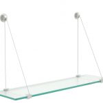 Crane Floating Clear Glass Shelf - Contemporary - Bathroom Shelves .