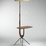 Rispal floor lamp with attached table, France, 1950s. | Decorative .