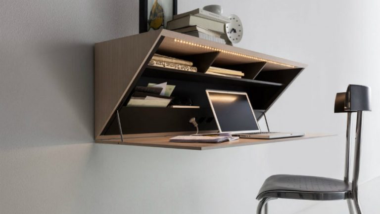 Folding Wall Desk Design – lanzhome.com