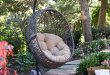 Amazon.com: Resin Wicker Espresso Hanging Egg Chair with Tufted .