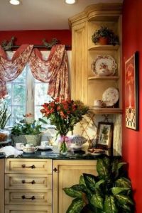 French Country Kitchen Curtains Ideas 34383 200x300 