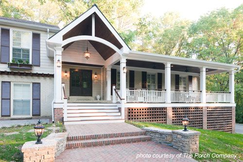Front Porch Pictures in 2020 | Front porch design, Porch roof .