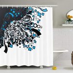 Amazon.com: Ambesonne Trippy Shower Curtain, Funky Retro Circles .
