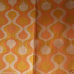 VINTAGE RETRO 1960S / 70S orange funky CURTAINs | Retro curtains .