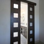 Double bathroom entry doors with frosted glass panels | Decolover .