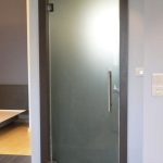framed frosted glass door...is this kind of what it would look .