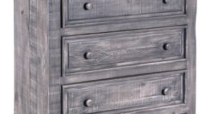 Keystone Rustic Distressed Gray Highboy Dresser - Traditional .