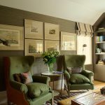 Living room with green upholstered armchairs | Living room .