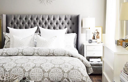 Grey Upholstered Headboard Bedroom Ideas – lanzhome.com