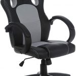 Amazon.com: Modern Office Chairs with Wheels, Black PU Leather .