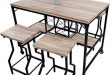 Amazon.com - LUCKYERMORE 5 Piece Counter Height Dining Table Set .
