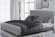 Amazon.com: King Bed Frame, Upholstered Platform Bed with .