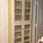 Custom made kitchen shallow wall cabinet with glass doors $125.00 .
