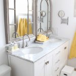 Updated Bathroom; Single Sink Vanity to Double Sink | Large .