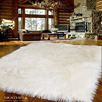 Amazon.com: Fur Accents Large Faux Sheepskin Shag Area Rug .