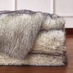 Shop Large Size Faux Shag Area Rug In Off-white/Grey - Overstock .