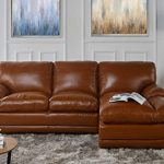 Amazon.com: Leather Match Sectional Sofa, L-Shape Couch with .