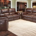 Parker Living Hitchcock Cigar Brown Leather Reclining Sofa Set .