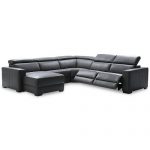 Furniture Nevio 5-pc Leather Sectional Sofa with Chaise, 2 Power .