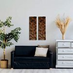Amazon.com: Living Room Wall Decor, Set Of 2 Mosaics, Wooden .