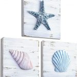Amazon.com: TideAndTales Beach Theme Seashell Wall Decor (Set of 3 .