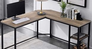 Amazon.com: Furnichoi L-Shaped Computer Desk, Industrial Wood and .